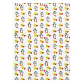 Valentijnsdag van tablet Penguin Hearts Tafelkleed (Voorkant)