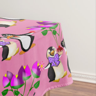 Valentijnsdag van tablet Penguin Hearts Tafelkleed