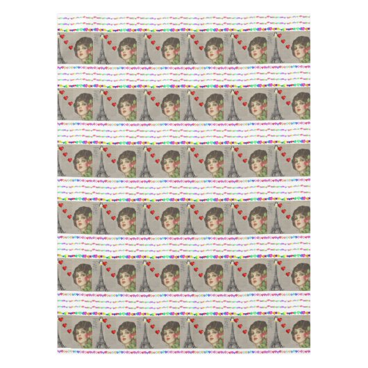 Valentijnsdag van tablet Penguin Hearts Tafelkleed (Voorkant)