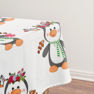 Valentijnsdag van tablet Penguin Hearts Tafelkleed