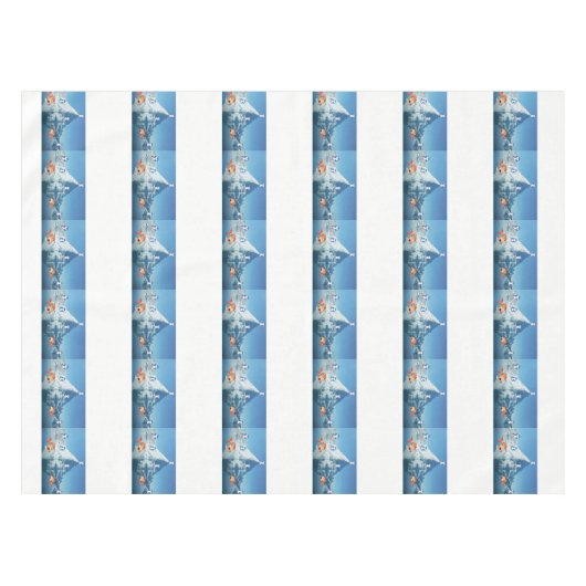 Valentijnsdag van tablet Penguin Tafelkleed (Voorkant (Horizontaal))