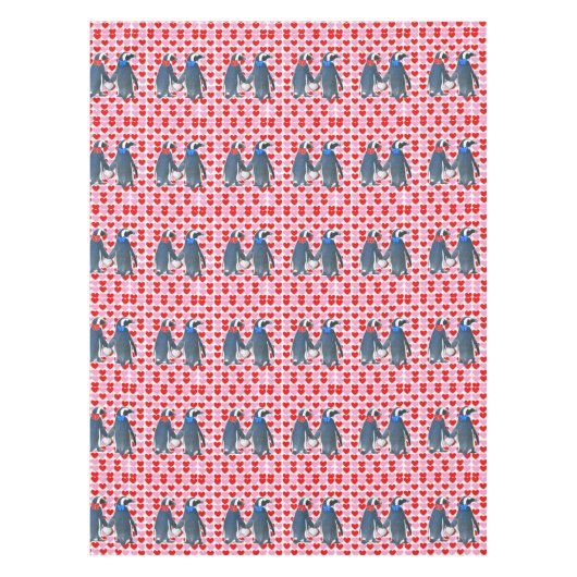 Valentijnsdag van tablet Penguin Tafelkleed (Voorkant)