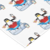 Valentijnsdag van tablet Penguin Tafelkleed (Gekanteld)