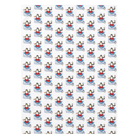 Valentijnsdag van tablet Penguin Tafelkleed (Voorkant)