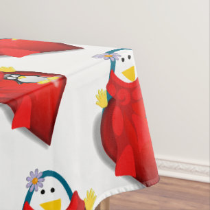 Valentijnsdag van tablet Penguin Tafelkleed