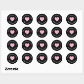 Valentijnsdag van uw naam hier Aangepaste Afbeeldi Ronde Sticker (Vel)