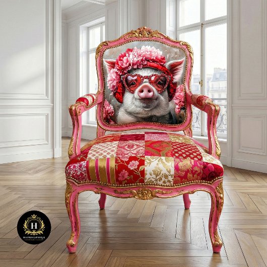 Valentijnsdag Varken Decoupage Tissuepapier