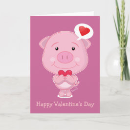 Valentijnsdag varkenskaart feestdagen kaart