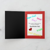 Valentijnsdag, veel harten met boodschappen feestdagen kaart (Binnen)