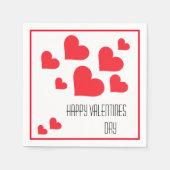 Valentijnsdag veel Schattigee rode harten en liefd Servet (Voorkant)