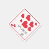 Valentijnsdag veel Schattigee rode harten en liefd Servet (Hoek)