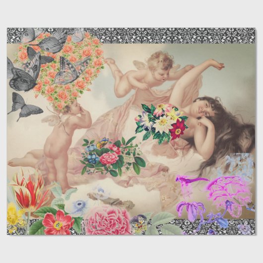 Valentijnsdag VENUS EN ANGELS Wrapppapier Cadeaupapier (Vlak)