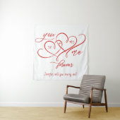 VALENTIJNSDAG VERBONDEN HARTEN TROUW ME WANDKLEED (In situ)