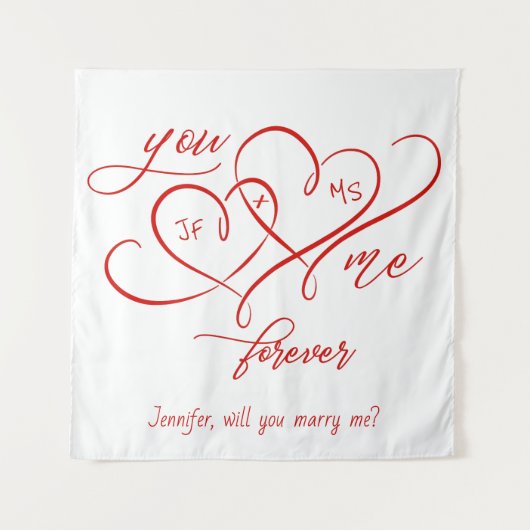 VALENTIJNSDAG VERBONDEN HARTEN TROUW ME WANDKLEED (Voorkant)