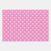 Valentijnsdag Verjaardag Roze Witte Glitters Harte Inpakpapier Vel (Voorkant 3)