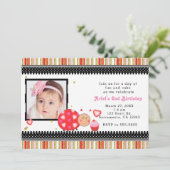 Valentijnsdag verjaardagsfeestje fotouitnodiging kaart (Staand voorkant)