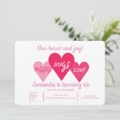 Valentijnsdag Verjaardagsfeestje Kaart (Staand voorkant)