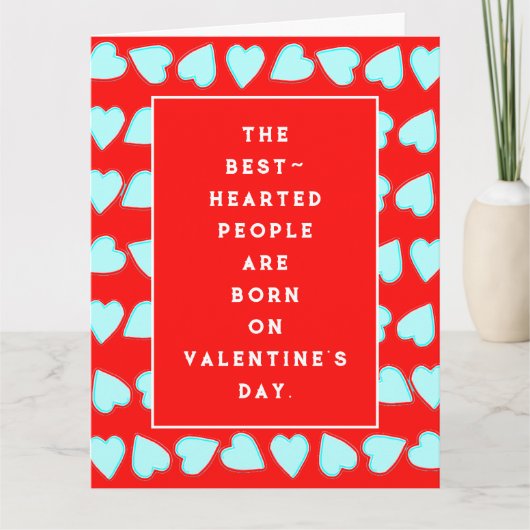Valentijnsdag Verjaardagskaart Kaart (Voorkant)