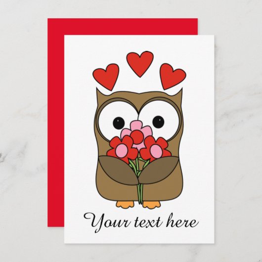  Valentijnsdag verkuilt met bloemen Feestdagenkaart (Voorkant / Achterkant)