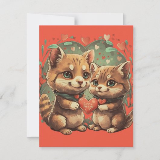 Valentijnsdag verliefd RSVP kaartje (Voorkant)