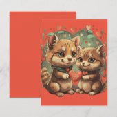 Valentijnsdag verliefd RSVP kaartje (Voorkant / Achterkant)