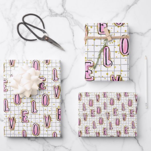VALENTIJNSDAG VERLIEPEN INPAKPAPIER VEL (Voorkant)