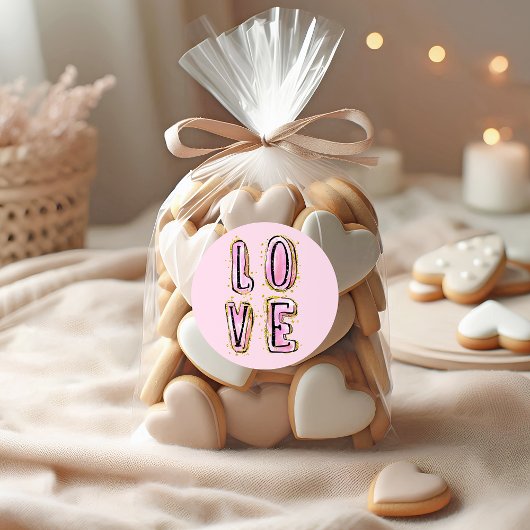 VALENTIJNSDAG VERLIEPEN RONDE STICKER