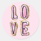 VALENTIJNSDAG VERLIEPEN RONDE STICKER (Voorkant)