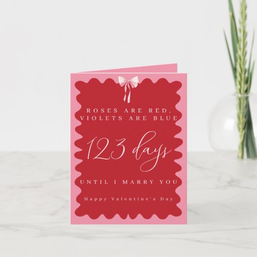 Valentijnsdag verloofde echtgenoot om vrouw te zij kaart (Voorkant)