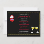 Valentijnsdag verlovingsfeest uitnodiging (Voorkant)