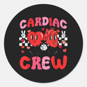 Valentijnsdag verpleegster cardiaal team hart grap ronde sticker