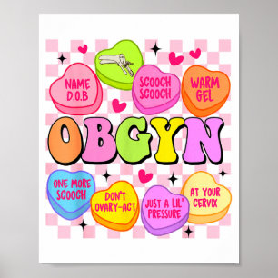 Valentijnsdag Verpleegster Gynaecologie Gynaecoloo Poster