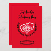 Valentijnsdag Verrassing Aangepaste QR-code Feestdagenkaart (Voorkant / Achterkant)