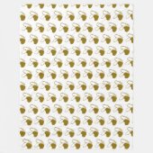 Valentijnsdag vervormde gekantelde harten fleece deken (Voorkant)