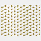 Valentijnsdag vervormde gekantelde harten fleece deken (Voorkant (Horizontaal))