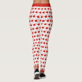 Valentijnsdag vervormde gekantelde harten leggings (Achterkant)