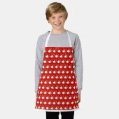 Valentijnsdag vervormde gekantelde harten schort (Gedragen)
