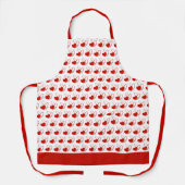 Valentijnsdag vervormde gekantelde harten schort (Voorkant)