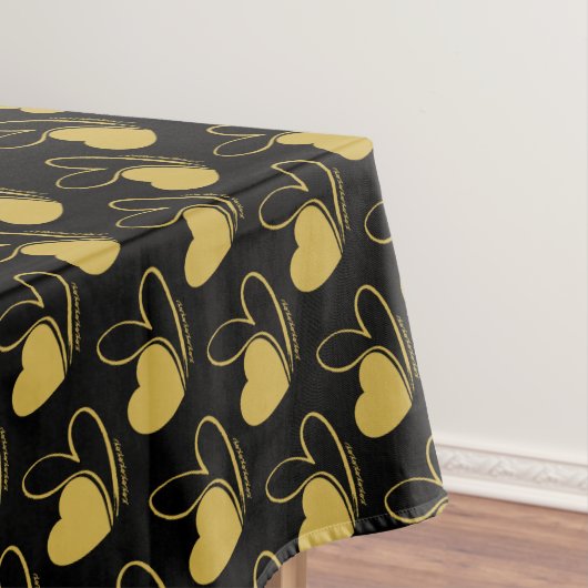 Valentijnsdag vervormde gekantelde harten tafelkleed (Voorbeeld)