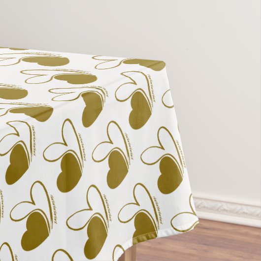 Valentijnsdag vervormde gekantelde harten tafelkleed (Voorbeeld)