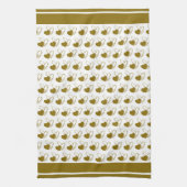 Valentijnsdag vervormde gekantelde harten theedoek (Verticaal)