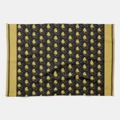 Valentijnsdag vervormde gekantelde harten theedoek (Horizontaal)