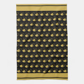 Valentijnsdag vervormde gekantelde harten theedoek (Verticaal)