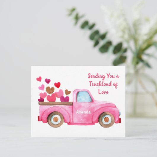 Valentijnsdag | Verzenden van persoonlijke liefde Briefkaart (Staand voorkant)