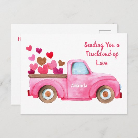 Valentijnsdag | Verzenden van persoonlijke liefde Briefkaart (Voorkant / Achterkant)