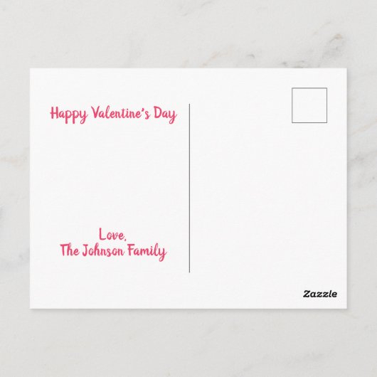 Valentijnsdag | Verzenden van persoonlijke liefde Briefkaart (Achterkant)