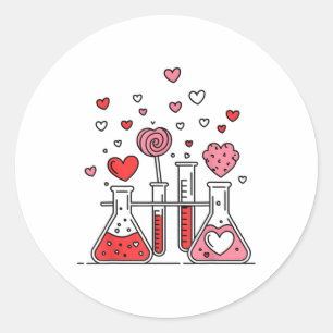Valentijnsdag vibes wetenschapsleraar 100 dagen s ronde sticker