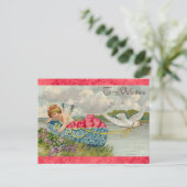  Valentijnsdag Victoriaans Angel Heart Briefkaart (Staand voorkant)