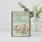 Valentijnsdag Victoriaans Angel Love Briefkaart (Staand voorkant)