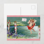  Valentijnsdag Victoriaans Cherub Briefkaart (Voorkant / Achterkant)